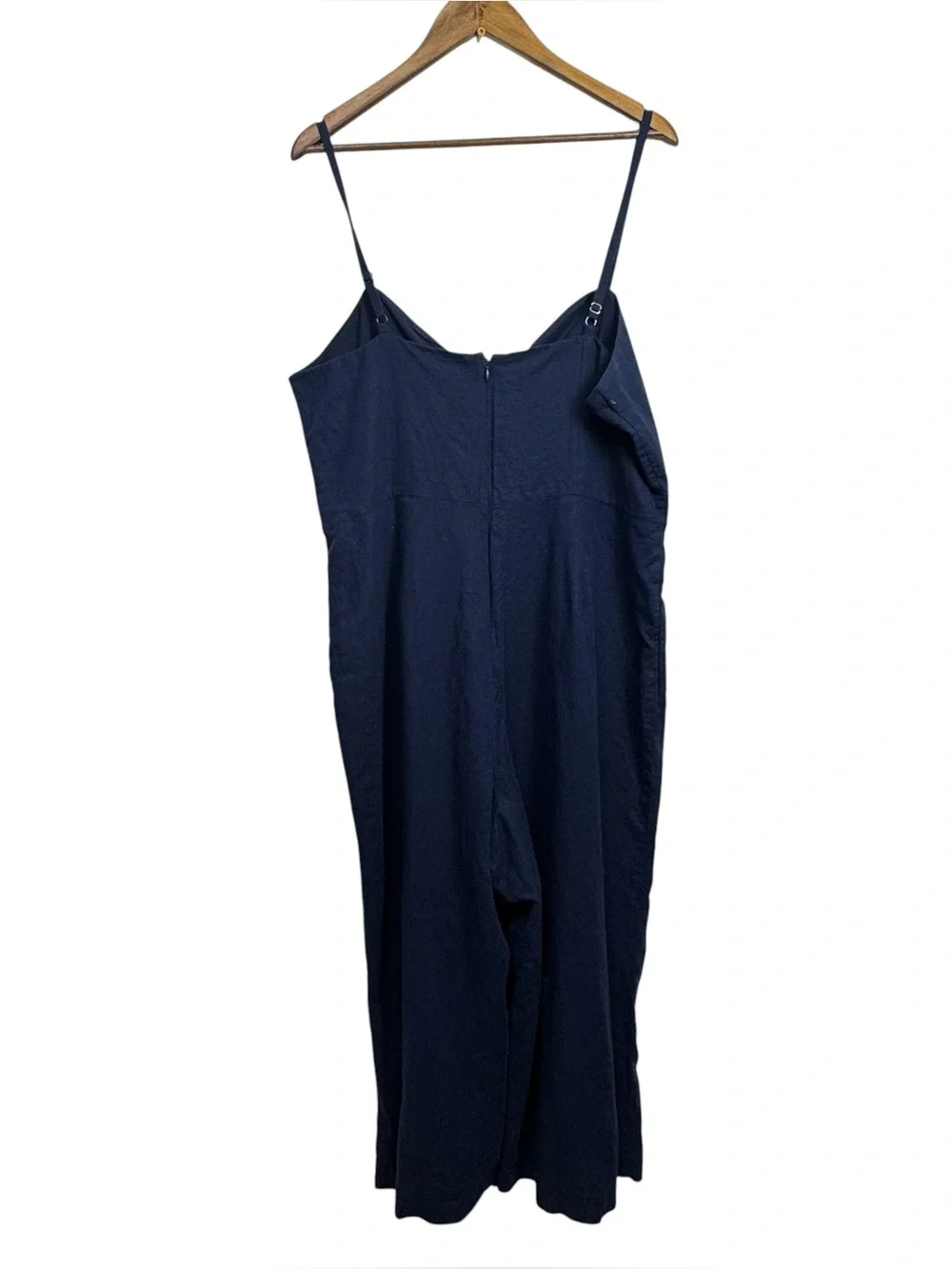J. Crew Navy Blue Jumpsuit Front Tie Wide‎ Leg